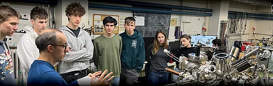 Visitors in a lab