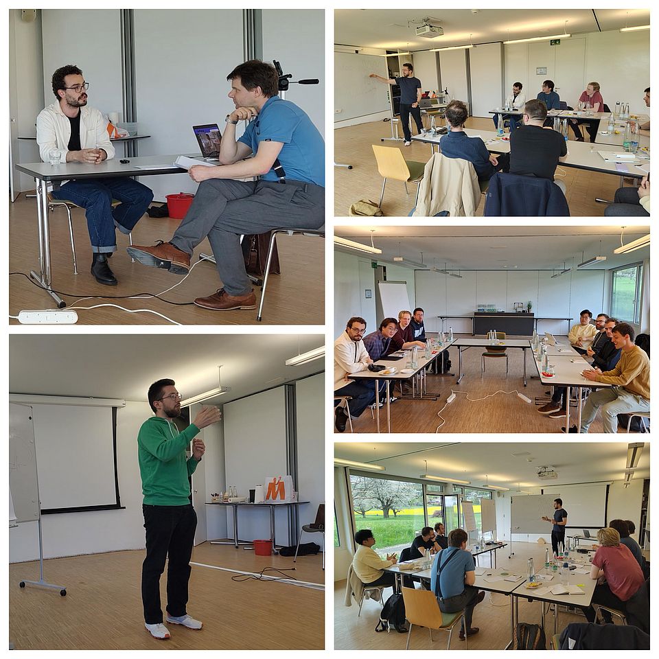 Collage mit Bildern vom Rhetorikkurs