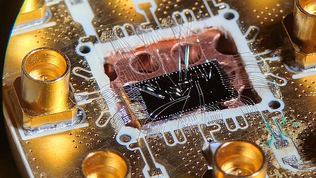 Chip für die Untersuchung der Spin-Photon-Kopplung