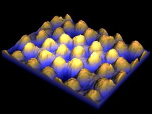 Silicium-Atoms Silicium-Atoms visualized by Scanning Force Microscopy (Hans Joseph Hug)